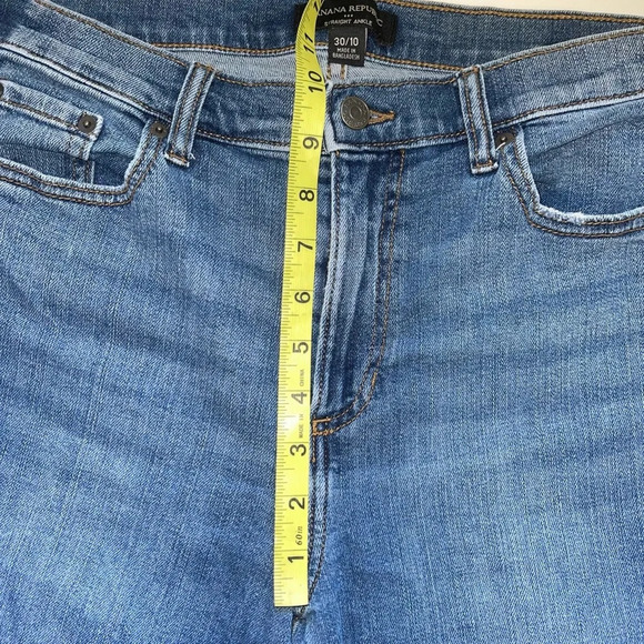 Banana Republic Straight Leg Ankle Medium Wash Side Stripe Jeans 30 Women’s - Picture 9 of 13